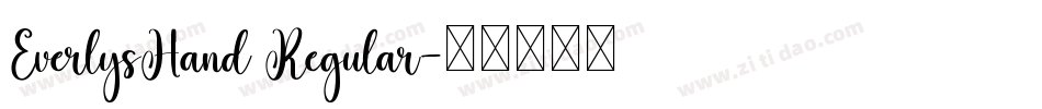 EverlysHand Regular字体转换